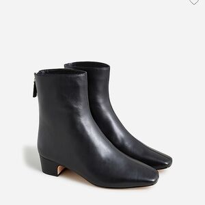 J.Crew Roxie Black Leather Ankle Boots